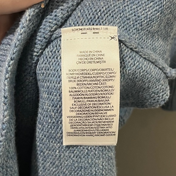 Polo Ralph Lauren Intarsia‎ Flag Sweater Dress Girls 8/10 M Flag RL Knit Blue - Picture 5 of 7